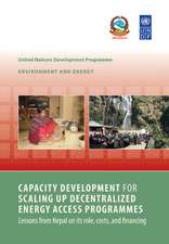 Capacity Development for Scaling Up Decentralized Energy Access Programmes: Lessons from Nepal on Its Role, Costs, and Financing