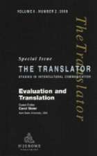 Evaluation and Translation: Special Issue of 