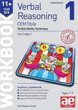 11+ Verbal Reasoning Year 3/4 CEM Style Workbook 1