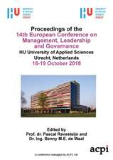 ECMLG 2018 - Proceedings of the 14th European Conference on Management Leadership and Governance