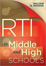 RTI in Middle and High Schools