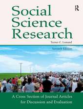 Social Science Research: A Cross Section of Journal Articles for Discussion & Evaluation