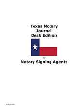 Texas Notary Journal Desk Edition for Notary Signing Agents