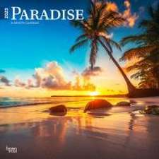 Paradise 2025 12 X 24 Inch Monthly Square Wall Calendar Plastic-Free