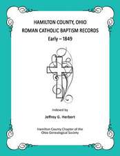 Hamilton County, Ohio Roman Catholic Baptism Records - Early - 1849