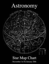 Astronomy Star Map Chart November 1st to January 20th