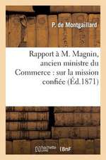 Rapport A M. Magnin, Ancien Ministre Du Commerce