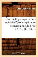 Electricite Pratique: Cours Professe A L'Ecole Superieure de Maistrance de Brest (2e Ed) (Ed.1897)