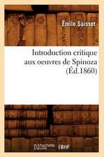 Introduction Critique Aux Oeuvres de Spinoza (Ed.1860)