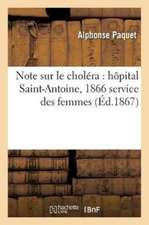 Note sur le choléra