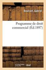 Programme de droit commercial