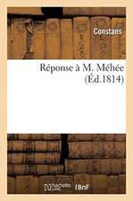 Réponse à M. Méhée