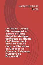 Le Plaisir - Jeune fille mangeant un oiseau de René Magritte: Analyse génétique du thème de l'oiseau mort, dans les arts et dans la littérature, de Bo