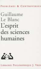 L'Esprit Des Sciences Humaines