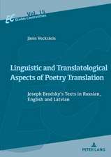 Linguistic and Translatological Aspects of Poetry Translation