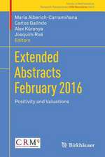 Extended Abstracts February 2016: Positivity and Valuations