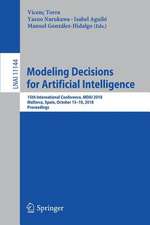 Modeling Decisions for Artificial Intelligence: 15th International Conference, MDAI 2018, Mallorca, Spain, October 15–18, 2018, Proceedings