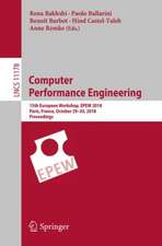 Computer Performance Engineering: 15th European Workshop, EPEW 2018, Paris, France, October 29-30, 2018, Proceedings