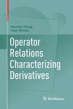 Operator Relations Characterizing Derivatives 