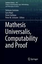 Mathesis Universalis, Computability and Proof