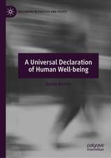 A Universal Declaration of Human Well-being