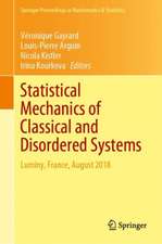 Statistical Mechanics of Classical and Disordered Systems : Luminy, France, August 2018