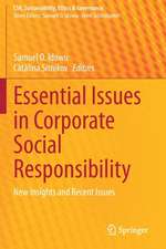 Essential Issues in Corporate Social Responsibility: New Insights and Recent Issues