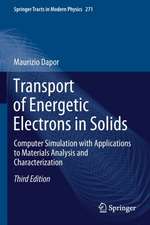 Transport of Energetic Electrons in Solids: Computer Simulation with Applications to Materials Analysis and Characterization