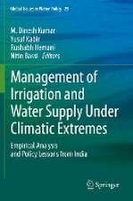 Management of Irrigation and Water Supply Under Climatic Extremes: Empirical Analysis and Policy Lessons from India