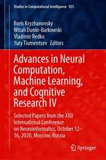 Advances in Neural Computation, Machine Learning, and Cognitive Research IV: Selected Papers from the XXII International Conference on Neuroinformatics, October 12-16, 2020, Moscow, Russia