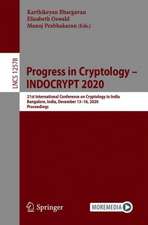 Progress in Cryptology – INDOCRYPT 2020