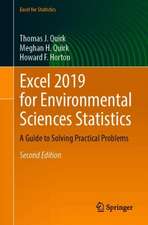 Excel 2019 for Environmental Sciences Statistics: A Guide to Solving Practical Problems