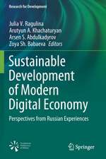 Sustainable Development of Modern Digital Economy: Perspectives from Russian Experiences