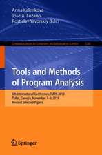 Tools and Methods of Program Analysis: 5th International Conference, TMPA 2019, Tbilisi, Georgia, November 7–9, 2019, Revised Selected Papers