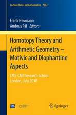 Homotopy Theory and Arithmetic Geometry – Motivic and Diophantine Aspects: LMS-CMI Research School, London, July 2018