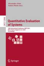 Quantitative Evaluation of Systems: 18th International Conference, QEST 2021, Paris, France, August 23–27, 2021, Proceedings