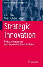 Strategic Innovation: Research Perspectives on Entrepreneurship and Resilience