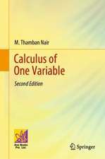 Calculus of One Variable