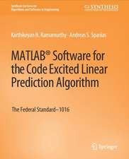 MATLAB® Software for the Code Excited Linear Prediction Algorithm: The Federal Standard-1016