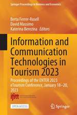 Information and Communication Technologies in Tourism 2023: Proceedings of the ENTER 2023 eTourism Conference, January 18-20, 2023