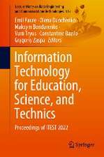 Information Technology for Education, Science, and Technics: Proceedings of ITEST 2022