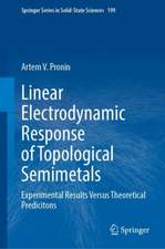 Linear Electrodynamic Response of Topological Semimetals