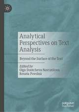 Analytical Perspectives on Text Analysis