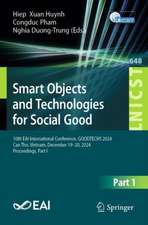 Smart Objects and Technologies for Social Good