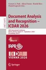 Document Analysis and Recognition - ICDAR 2026