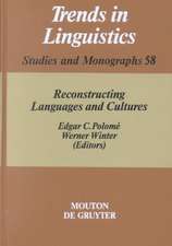 Reconstructing Languages and Cultures