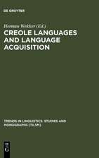 Creole Languages and Language Acquisition