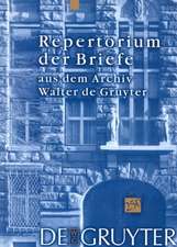 Repertorium aus dem Archiv Walter de Gruyter