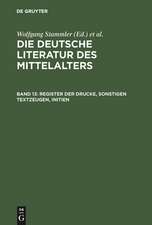 Register der Drucke, Sonstigen Textzeugen, Initien