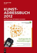 Kunstadressbuch Deutschland, Österreich, Schweiz 2012